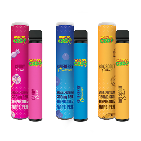 Why So CBD? 300mg CBD Broad Spectrum Disposable Vape - 2ml - www.justgovape.co.uk