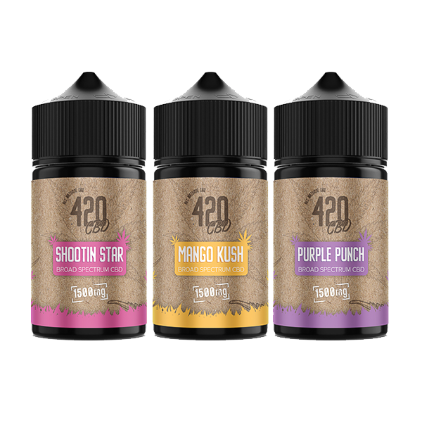 420 E-liquids 1500mg Broad-Spectrum CBD E-Liquids (40VG/60PG) - www.justgovape.co.uk