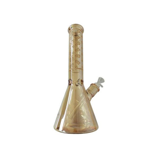 14" Luxury Pattern High Quality Beaker Base Heavy Glass Bong - www.justgovape.co.uk