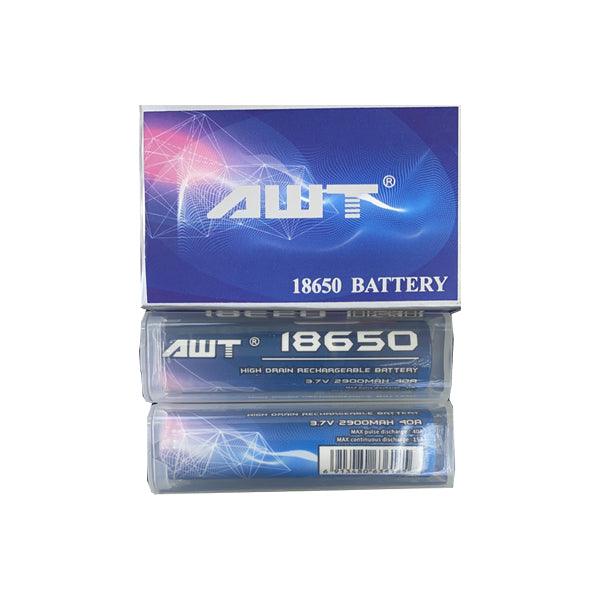 AWT 18650 3.7V 2900mAh 40A Battery - www.justgovape.co.uk