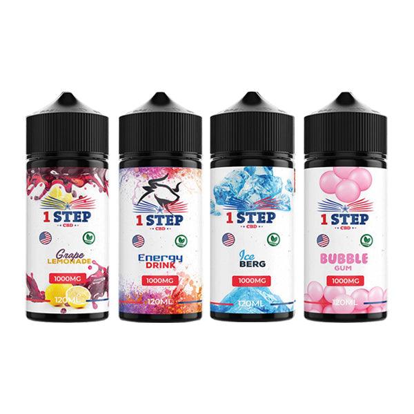 1 Step CBD 1000mg CBD E-liquid 120ml (BUY 1 GET 1 FREE) - www.justgovape.co.uk