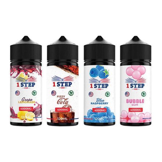 1 Step CBD 4000mg CBD E-liquid 120ml (BUY 1 GET 1 FREE) - www.justgovape.co.uk