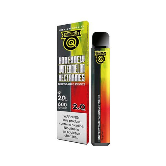 20mg Billiards Q Tricks Shot Disposable Vape Device 600 Puffs - www.justgovape.co.uk