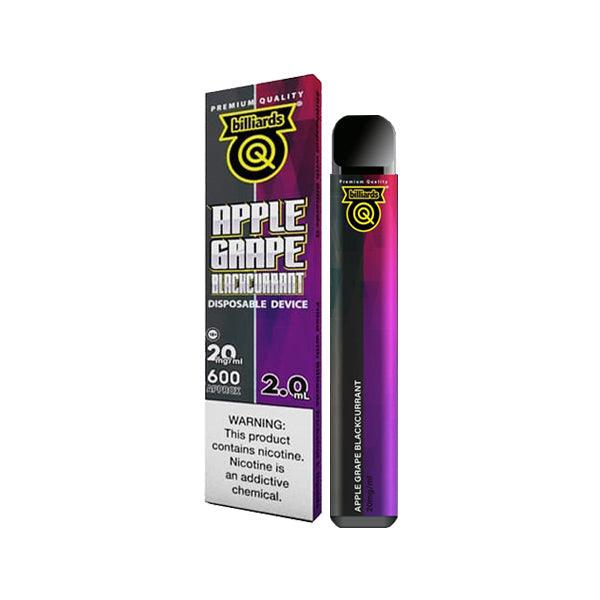 20mg Billiards Q Tricks Shot Disposable Vape Device 600 Puffs - www.justgovape.co.uk