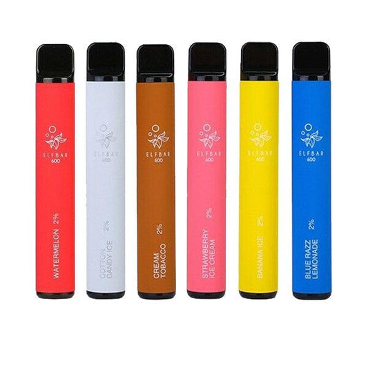 20mg ELF Bar Disposable Vape Pod 600 Puffs - www.justgovape.co.uk