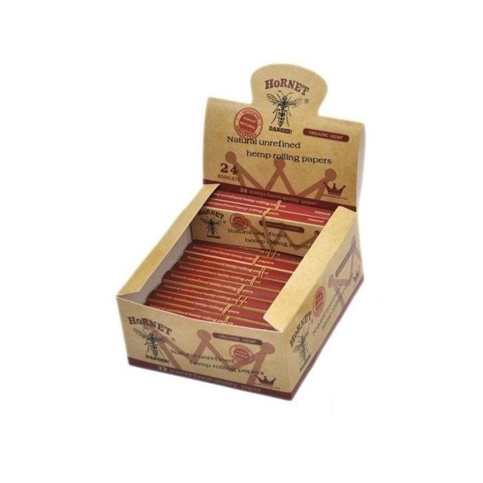 24 Hornet Brown Organic King Size Rolling Papers + Tips - www.justgovape.co.uk