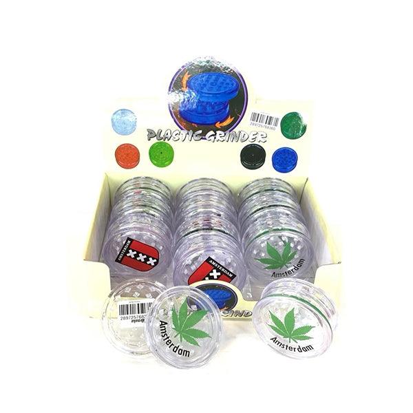 12 x 2 Parts 4Smoke Plastic Grinder - HX033A - www.justgovape.co.uk