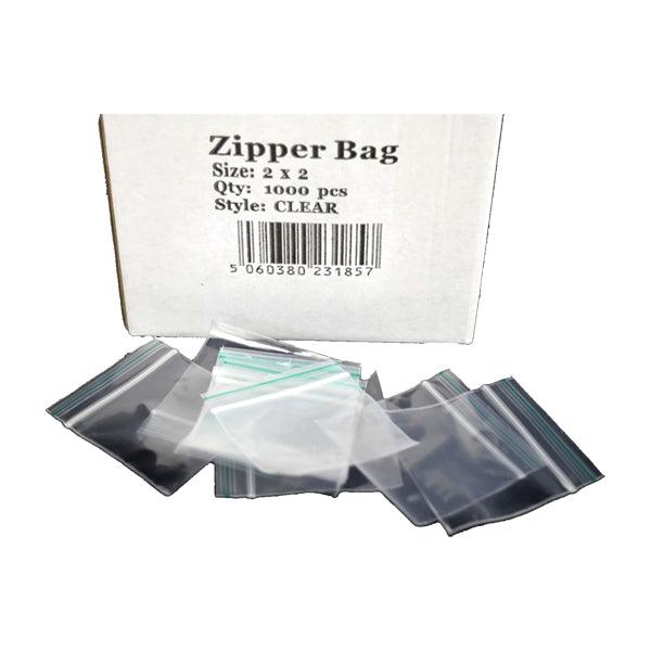 5 x Zipper Branded 2 x 2 Clear Bags - www.justgovape.co.uk