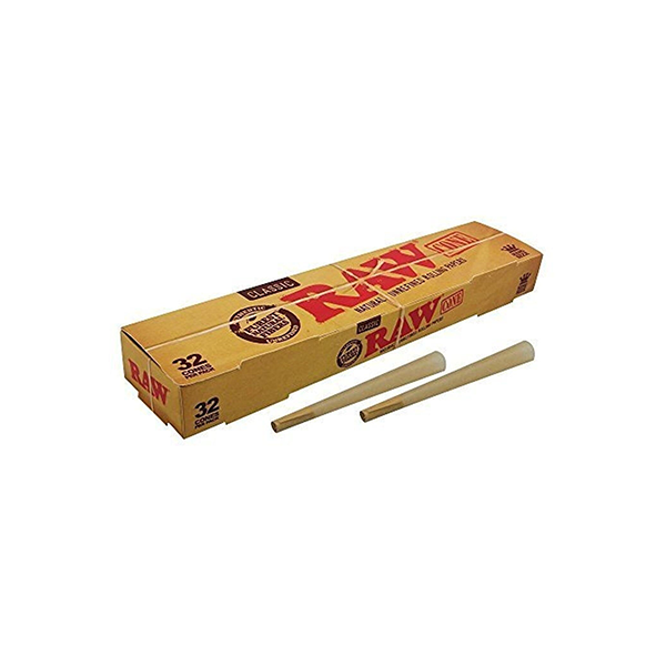 32 RAW Classic King Size Cones Mega Pack - www.justgovape.co.uk