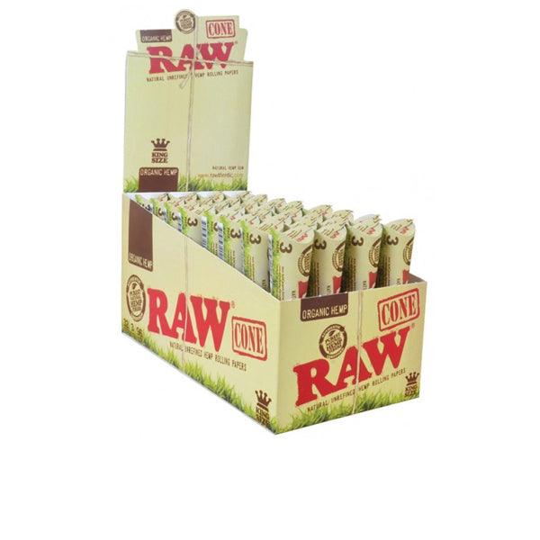 3 x 32 RAW Organic Hemp King Sized Pre-Rolled Cones - www.justgovape.co.uk