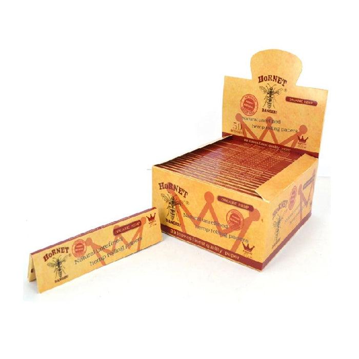 50 Hornet Brown King Size Organic Rolling Papers - www.justgovape.co.uk