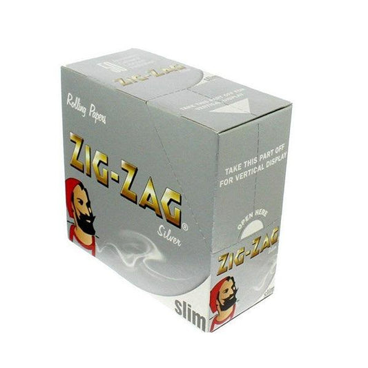 50 Zig-Zag Silver King Size Slim Rolling Papers - www.justgovape.co.uk