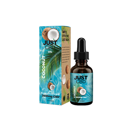 Just CBD 3000mg Coconut Oil Tincture - 30ml - www.justgovape.co.uk