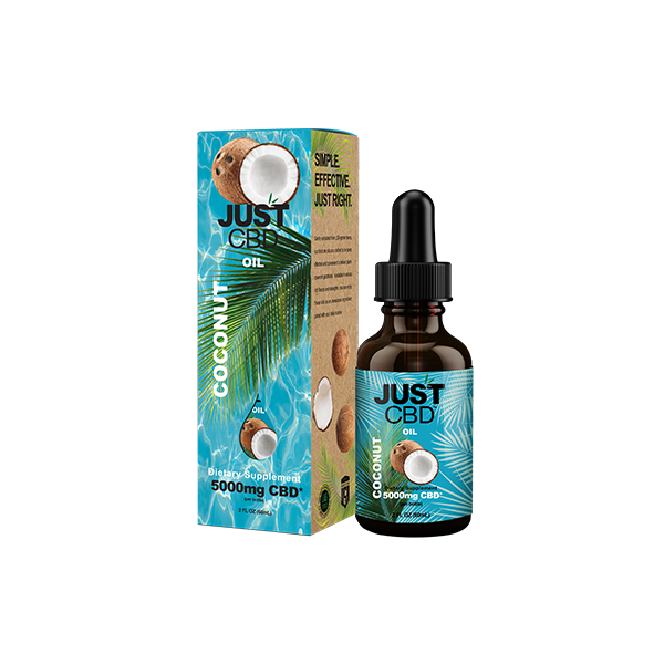 Just CBD 5000mg Coconut Oil Tincture - 30ml - www.justgovape.co.uk