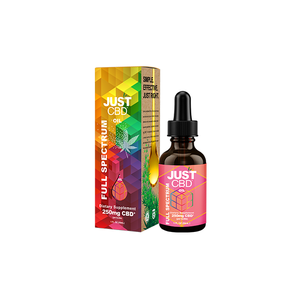 Just CBD 250mg Full Spectrum Tincture - 30ml - www.justgovape.co.uk