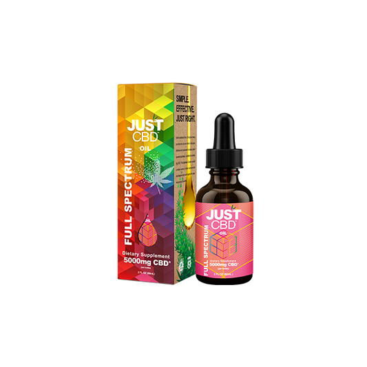 Just CBD 5000mg Full Spectrum Tincture - 30ml - www.justgovape.co.uk