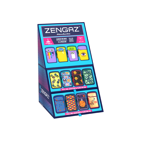 Zengaz Cube ZL-12 Royal Jet (EU-S3) - Jet Flame Lighters Bundle + 48 Lighters with Cube display stand - www.justgovape.co.uk