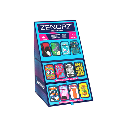 Zengaz Cube ZL-12 Royal Jet (EU-S6) - Jet Flame Lighters Bundle + 48 Lighters with Cube display stand - www.justgovape.co.uk