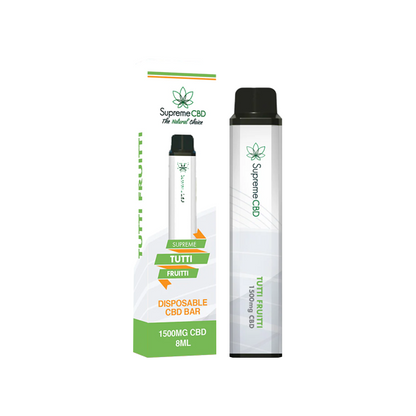 Supreme CBD 1500mg CBD Disposable Vape Device 3000 Puffs - www.justgovape.co.uk