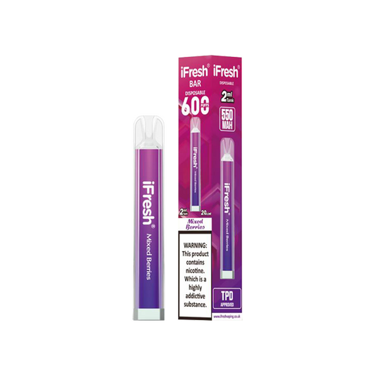 20mg iFresh Crystal Disposable Vape Device 600 Puffs - www.justgovape.co.uk