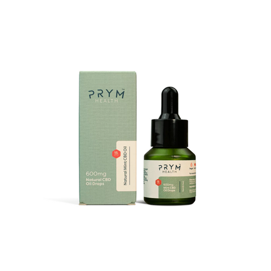 Prym Health 600mg Natural Mint CBD Oil Drops - 15ml - www.justgovape.co.uk