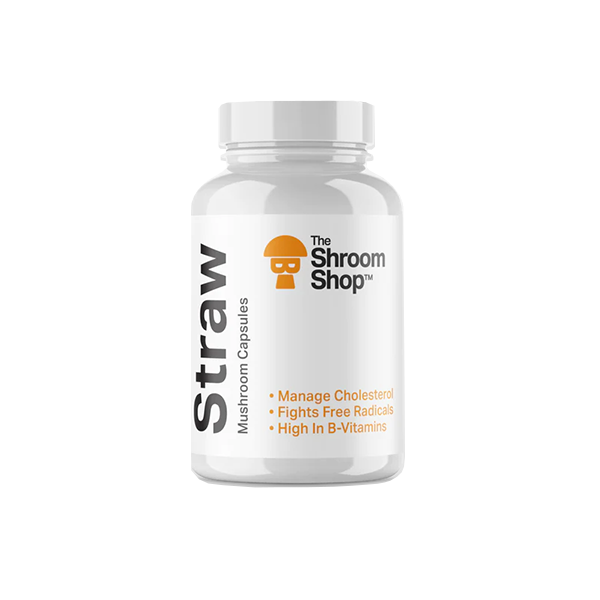 The Shroom Shop Straw Mushroom 45000mg Capsules - 90 Caps - www.justgovape.co.uk