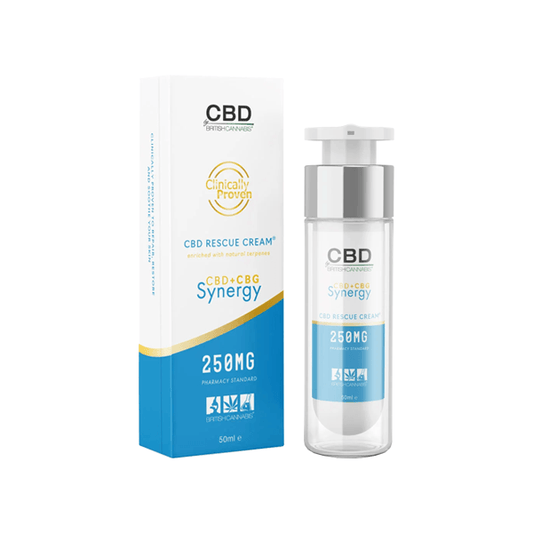 CBD By British Cannabis Synergy 250mg CBG + CBD Rescue Cream - 50ml - www.justgovape.co.uk