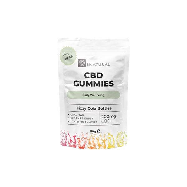 Bnatural 200mg CBD Vegan Cola Bottles Gummies - 10 Pieces - www.justgovape.co.uk