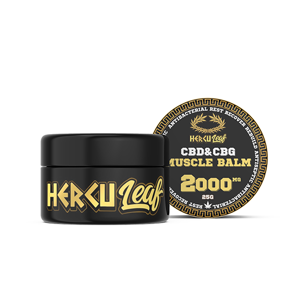 HercuLeaf 2000mg CBD & CBG Muscle Balm - 25ml - www.justgovape.co.uk