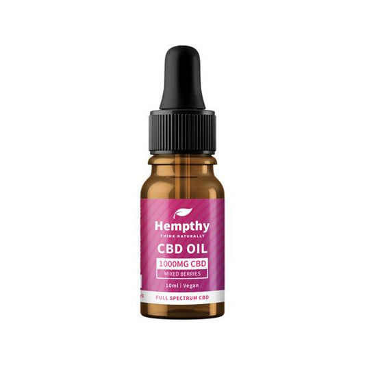 Hempthy 1000mg CBD Oil Full Spectrum Mixed Berries - 10ml - www.justgovape.co.uk