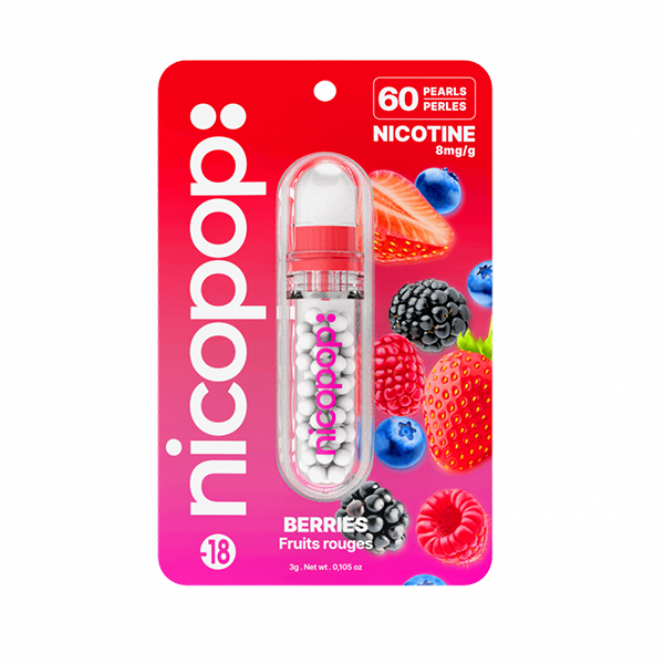 Nicopop 8mg Nicotine Pearls - 60 Pearls - www.justgovape.co.uk