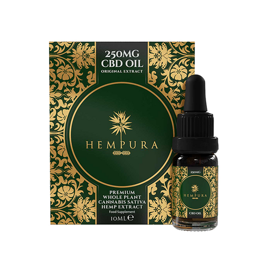 Hempura 250mg CBD Broad Spectrum Oil with terpenes - 10ml - www.justgovape.co.uk