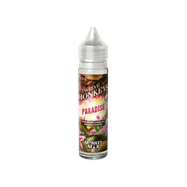 Oasis by Twelve Monkeys 50ml Shortfill 0mg (75VG/25PG) - www.justgovape.co.uk