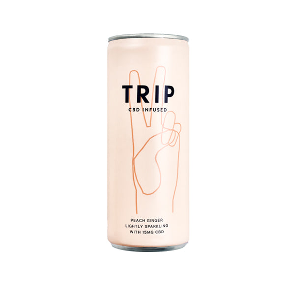 12 x TRIP 15mg CBD Infused Peach & Ginger Drink 250ml - www.justgovape.co.uk