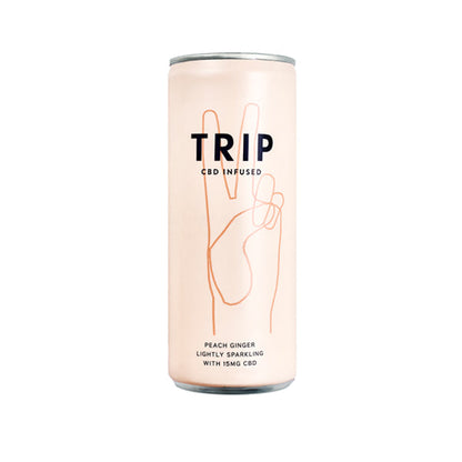 12 x TRIP 15mg CBD Infused Peach & Ginger Drink 250ml - www.justgovape.co.uk