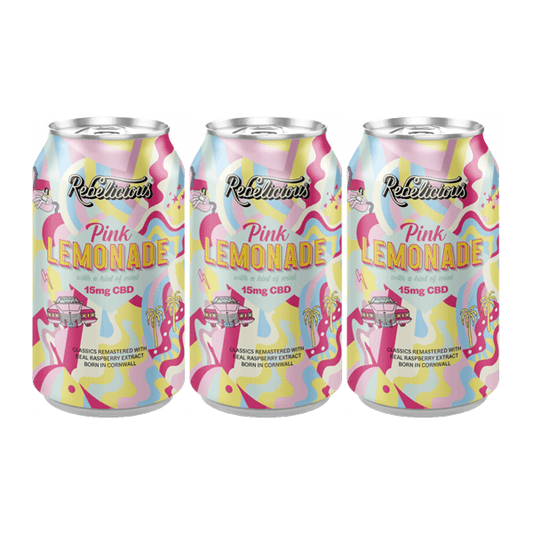 12 x Rebelicious Pink Lemonade Sparkling Soft Drink - 330ml - www.justgovape.co.uk