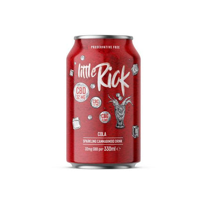 12 x Little Rick 32mg CBD Sparkling 330ml Cola - www.justgovape.co.uk