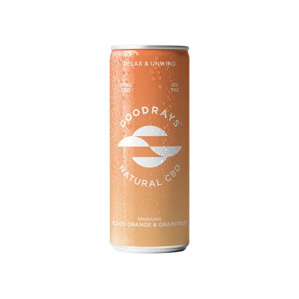 12 x Goodrays 30mg CBD Blood Orange & Grapefruit Seltzer 250ml - www.justgovape.co.uk