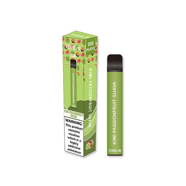 20mg Top Bar EE 600 Disposable Vape Device 600 Puffs - www.justgovape.co.uk