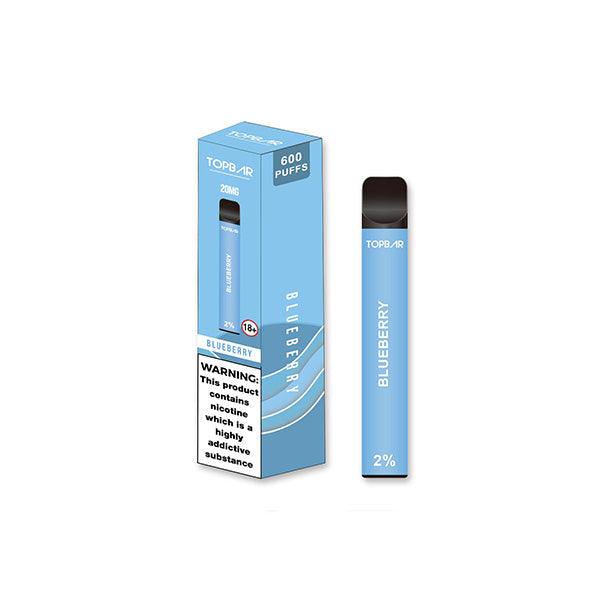 20mg Top Bar EE 600 Disposable Vape Device 600 Puffs - www.justgovape.co.uk