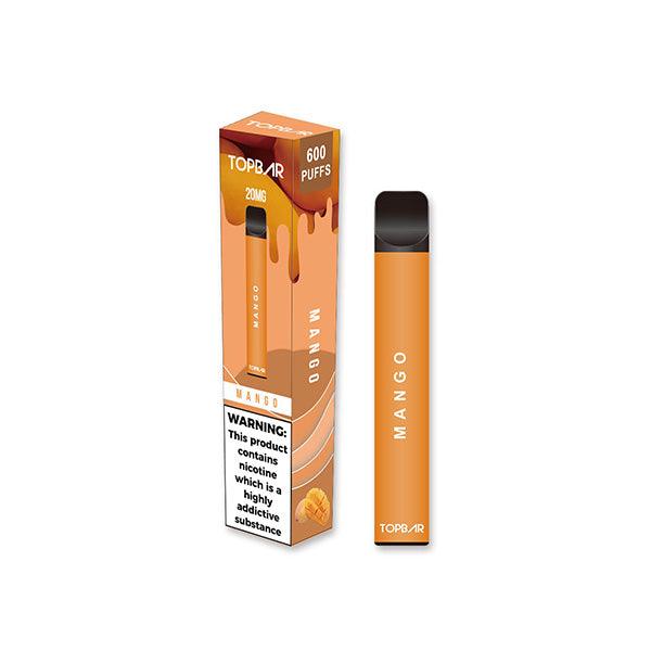 20mg Top Bar EE 600 Disposable Vape Device 600 Puffs - www.justgovape.co.uk