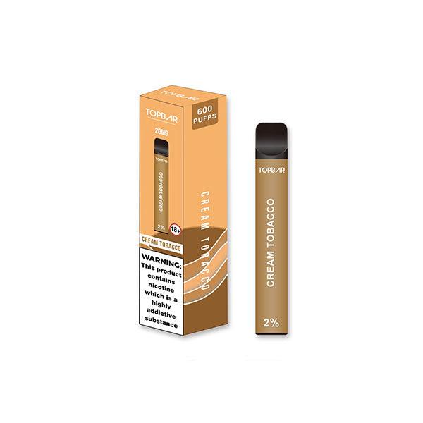 20mg Top Bar EE 600 Disposable Vape Device 600 Puffs - www.justgovape.co.uk