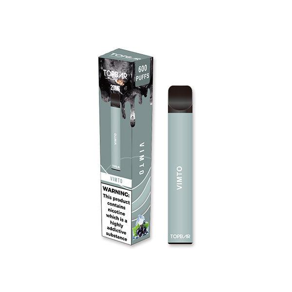 20mg Top Bar EE 600 Disposable Vape Device 600 Puffs - www.justgovape.co.uk