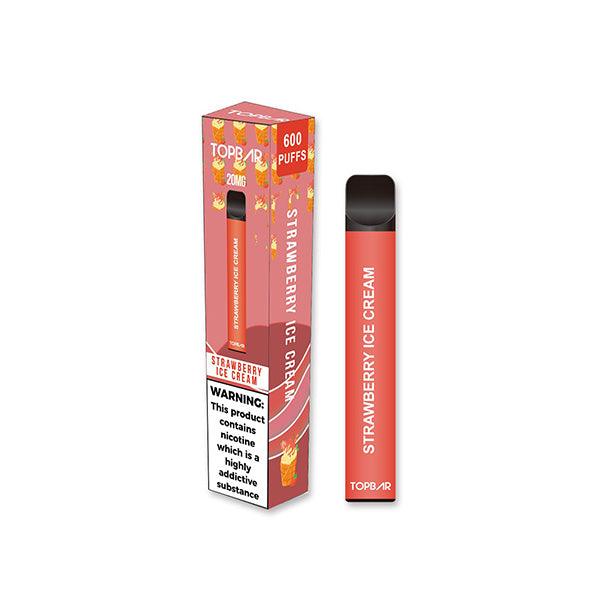 20mg Top Bar EE 600 Disposable Vape Device 600 Puffs - www.justgovape.co.uk