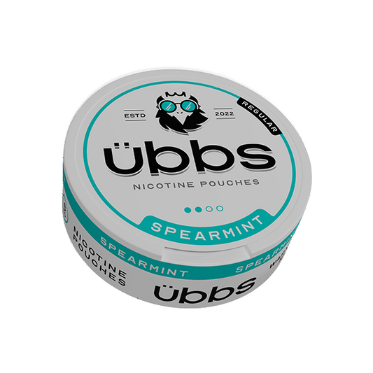 6mg Übbs Spearmint Regular Strength Nicotine Pouches - 20 Pouches - www.justgovape.co.uk