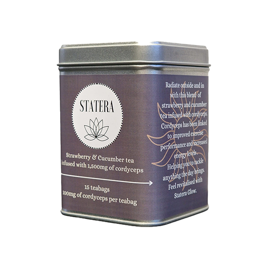 Statera 1500mg Cordyceps 'Glow' Tea - 15 Biodegradable Vegan Tea Bags - www.justgovape.co.uk