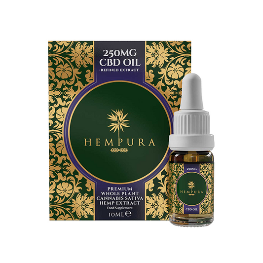 Hempura 250mg CBD Broad Spectrum Oil Refined with terpenes - 10ml - www.justgovape.co.uk