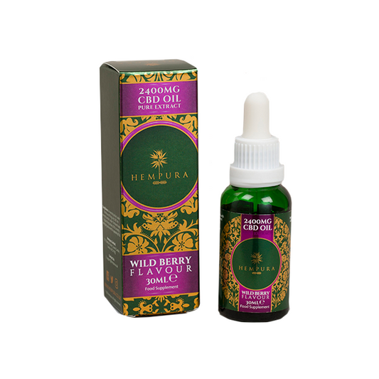 Hempura 2400mg CBD Broad Spectrum Oil Pure Wild Berries Flavour With terpenes - 30ml - www.justgovape.co.uk