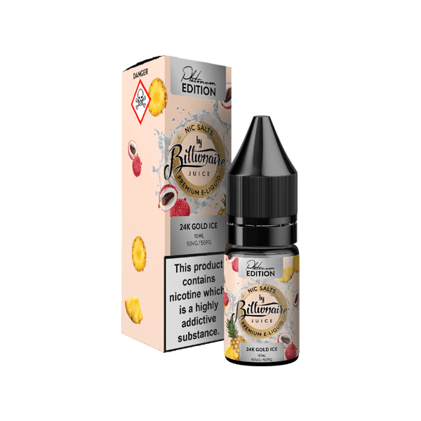 10mg Billionaire Juice Platinum Edition 10ml Nic Salts (50VG/50PG) - www.justgovape.co.uk