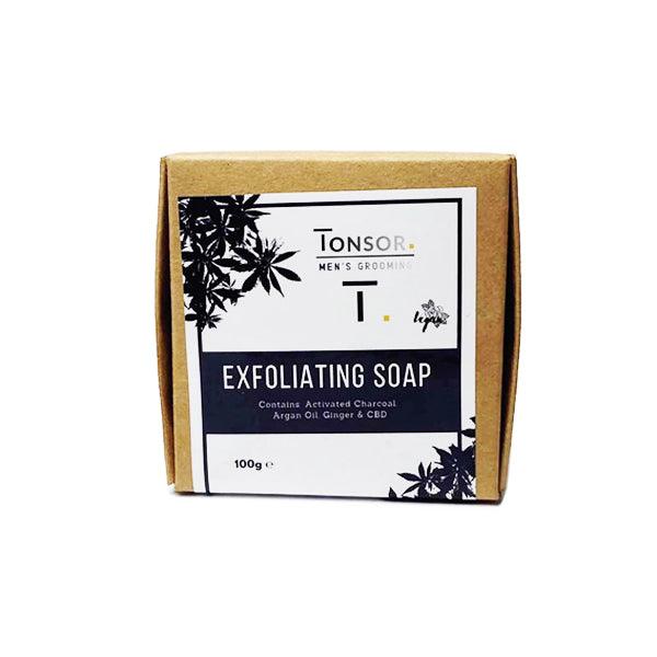 Tonsor Men's Grooming Exfoliating CBD Soap - www.justgovape.co.uk